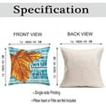 thumbnail image 6 of Hello Fall Pillow Covers 16x16 Inch Blue Buffalo Plaids Maple Leaves Decor Autumn Thanksgiving Decorative Farmhouse Throw Pillows Cushion Cover Square Pillowcase for Sofa Couch, 6 of 6