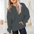 thumbnail image 2 of KAUOD Teen Girls Oversized Hoodies Cotton Trendy Pullover Sweatshirts Tops with Pockets Kids Plain Cute Hoodie Clothes, 2 of 5