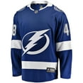 thumbnail image 2 of Men's Fanatics Nick Perbix Blue Tampa Bay Lightning Home Breakaway Jersey, 2 of 3