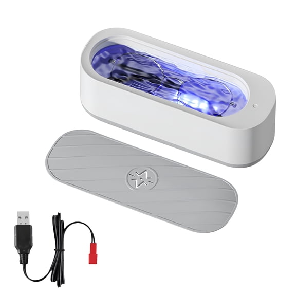 HIBIBUD Ultrasonic Jewelry Cleaner, Jewelry Cleaner Machine with 12OZ, Professional Sonic Cleaner with One-Touch Operation, Ultrasonic Cleaner for Rings, Glasses, Jewelry, Dentures