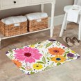 thumbnail image 2 of SPXUBZ Non Slip Flannel Polyester Floor Mat With Colorful Floral Design For Bathroom Kitchen Bedroom Decoration 24x16 inch, 2 of 5