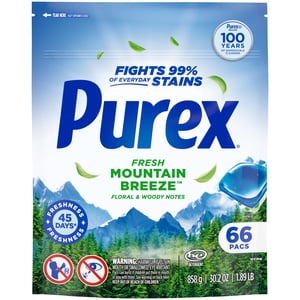 Fresh Mountain Breeze Laundry Detergent Pacs, 66 Count