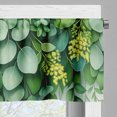 thumbnail image 3 of Ambesonne Eucalyptus Valance Pack of 2, Jungle Tone Leafy Print, 42"X12", Pale Green Pale Teal, 3 of 5