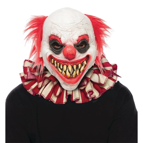 Clown Red and White Collar Jester Adult Accessory