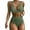 Army Green, variant on Ayolanni Womens Bikini Cut Underwear Pink Deep V-Neck Cheeky Separates Solid Bikini Ladies Swimwear Online S