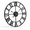 Black-24in, variant on 24in Black Metal Roman Numeral Wall Clock, Indoor Outdoor Decorative Oversized Timepiece