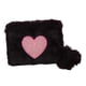 thumbnail image 4 of Monedero de felpa, tarjetero con colgante de bola, cierre de cremallera, cartera de moda para mujer, bolso para citas y compras , negro Yinane Monedero, 4 of 8