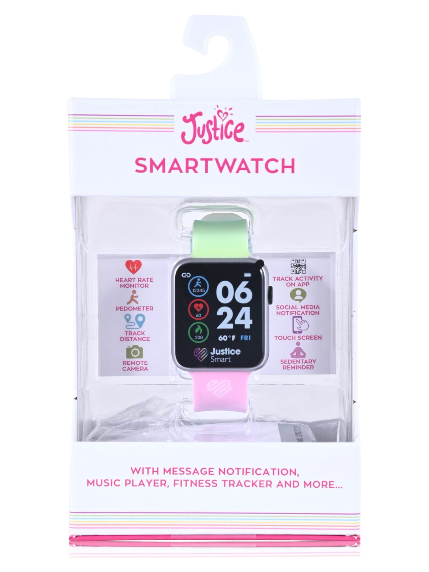 Justice Unisex Smart Watch Ombre Silicone Strap JSE4105WM Walmart
