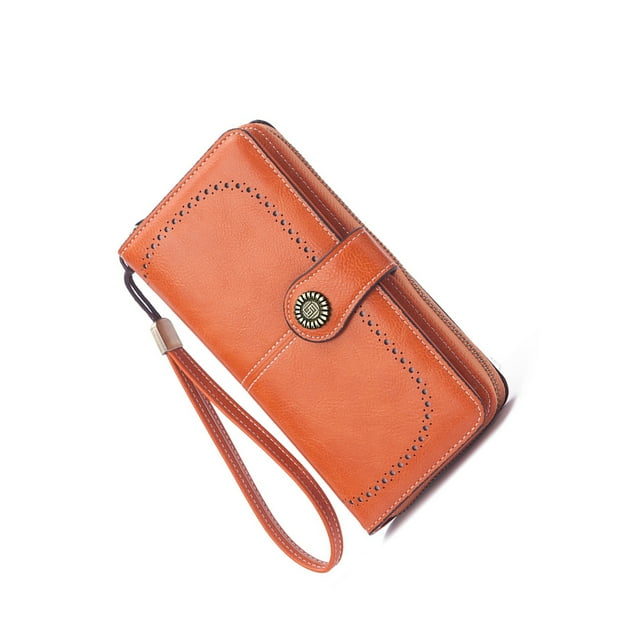 Guardurnaity Cartera de mujer, monedero largo de PU, carteras plegables huecas para mujer, tarjetero, monedas de moda, dinero, teléfono, bolso Type3 NO3