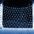 thumbnail image 2 of HYwys 9 8ft X 6 6ft Christmas Solar Net Lights Outdoor Indoor 192 LED 8 Modes Remote Waterproof Mesh Decoration Holiday Xmas Garden Bedroom Bush Ga, 2 of 8