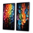 thumbnail image 3 of Designart "Shimmering Beats Compact Discs wall art II" Compact Discs Framed Wall Art Set Of 2 - Multi-Color Fashion Framed Canvas Set For Living Room Decor, 3 of 6