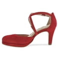 thumbnail image 4 of Ros Hommerson Pammy Women's Platform Heels Sandal In Red, 4 of 6