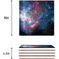 thumbnail image 3 of POGLIP Starry Sky Cosmic Galaxy Set of 6 Coaster for Drinks, Absorbent Ceramic Stone Coasters Cup Mat with Cork Base for Home Kitchen Room Coffee Table Bar Decor, 3 of 4
