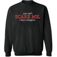 thumbnail image 2 of OXI Crewneck Sweatshirt - You Can't Scare Me,Basic Casual Sweatshirts for Men's and Women Fleece Sweatshirt Long Sleeve- Dark Heather X-Large, 2 of 2
