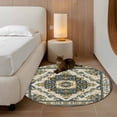 thumbnail image 2 of Round Rugs 3Ft, Green Boho Round Area Rug Washable Indoor Throw Carpet, Southwestern Geometric Vintage Ethnic Small Non Slip Circle Rug for Bedroom Living Room Home Decor Aesthetic, 2 of 8