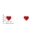 thumbnail image 3 of SUSHANG Drop Glaze Love Small Earrings Little Heart Stud Earrings for Women Black Red Green Heart Earrings Minimalist Heart Earrings for Birthday Christmas Jewelry Gift, 3 of 4