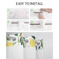 thumbnail image 5 of No Hook Shower Curtain with Snap in Liner, Fruits Yellow Lemon Green Leaves Flower Hotel Shower Curtains for Bathroom, Washable Shower Curtain Liner Set with Mesh Top Window, 36"x72", 5 of 6