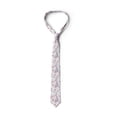 thumbnail image 3 of Romantic Necktie, Eiffel Tower and Flower, Dress Tie, 3.7", Pale Blue Pink and White, by Ambesonne, 3 of 3