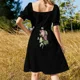 thumbnail image 5 of Vestido de manga corta con fondo floral vestido de fiesta de lujo para mujer vestidos de graduación, 5 of 7