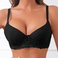thumbnail image 2 of Bras for Women Lace Full Coverage Support Bra Black Size 80C, 2 of 4