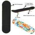 thumbnail image 2 of Skateboards for Beginners Trendy colourful Summer fruits Orange leaves brushed strokes style 31"x8" Maple Double Kick Concave Boards Complete Skateboards Outdoor for Adults family friends Gifts, 2 of 5