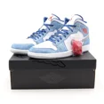thumbnail image 1 of DN3706-401 N I-K-E Jo r-dan 1 Mid SE French Blue White Hyper Royal Red White (Men's), 1 of 6
