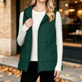 thumbnail image 4 of DailyTrove Women Hooded Drawstring Horizontal-quilted Sleeveless Vest, Casual Layering Gilet Outerwear, 4 of 8