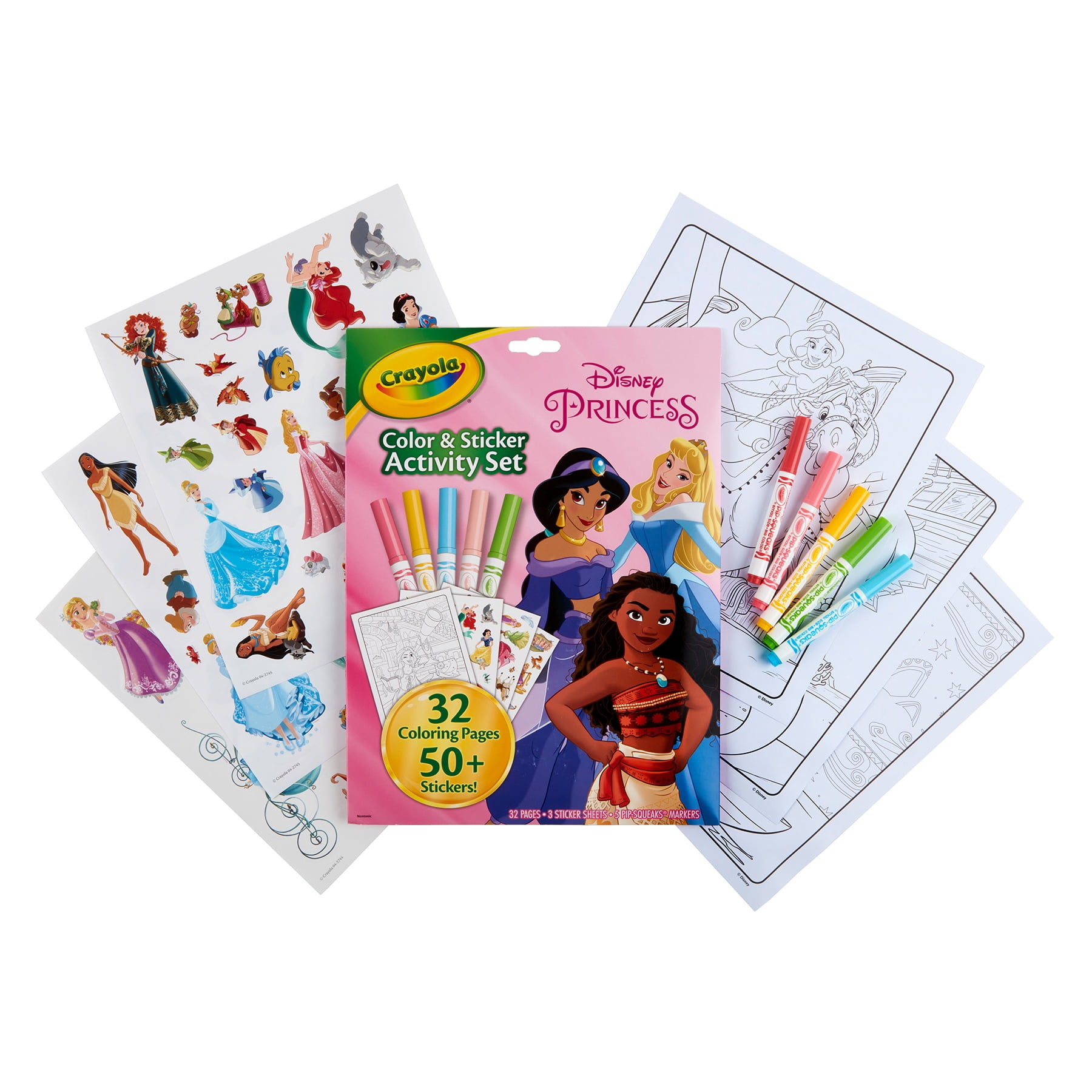 Crayola Color & Sticker Activity Set, Princess, 3 Sets
