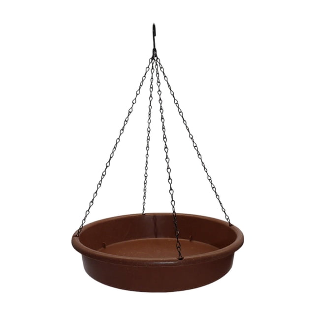 Baño para pájaros colgante para exteriores, bandeja de agua para pájaros, regalo ideal, comedero para pájaros simple y versátil con gancho y cadena 305 x 46 centímetros