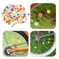thumbnail image 4 of SHISUYAN 120 Pcs Perles de Rayons de Roue de Vélo Décoration Colorée pour Vélo Formes de Cœur en Caoutchouc Formes de Fleurs Perles Rondes pour Vélo d'Enfants, 4 of 8