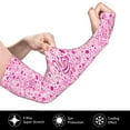 thumbnail image 3 of Haiem Breast Cancer Awareness2 UV Protection Cooling Arm Sleeves for Men and Women UPF 50 Sun Sleeve, 3 of 8