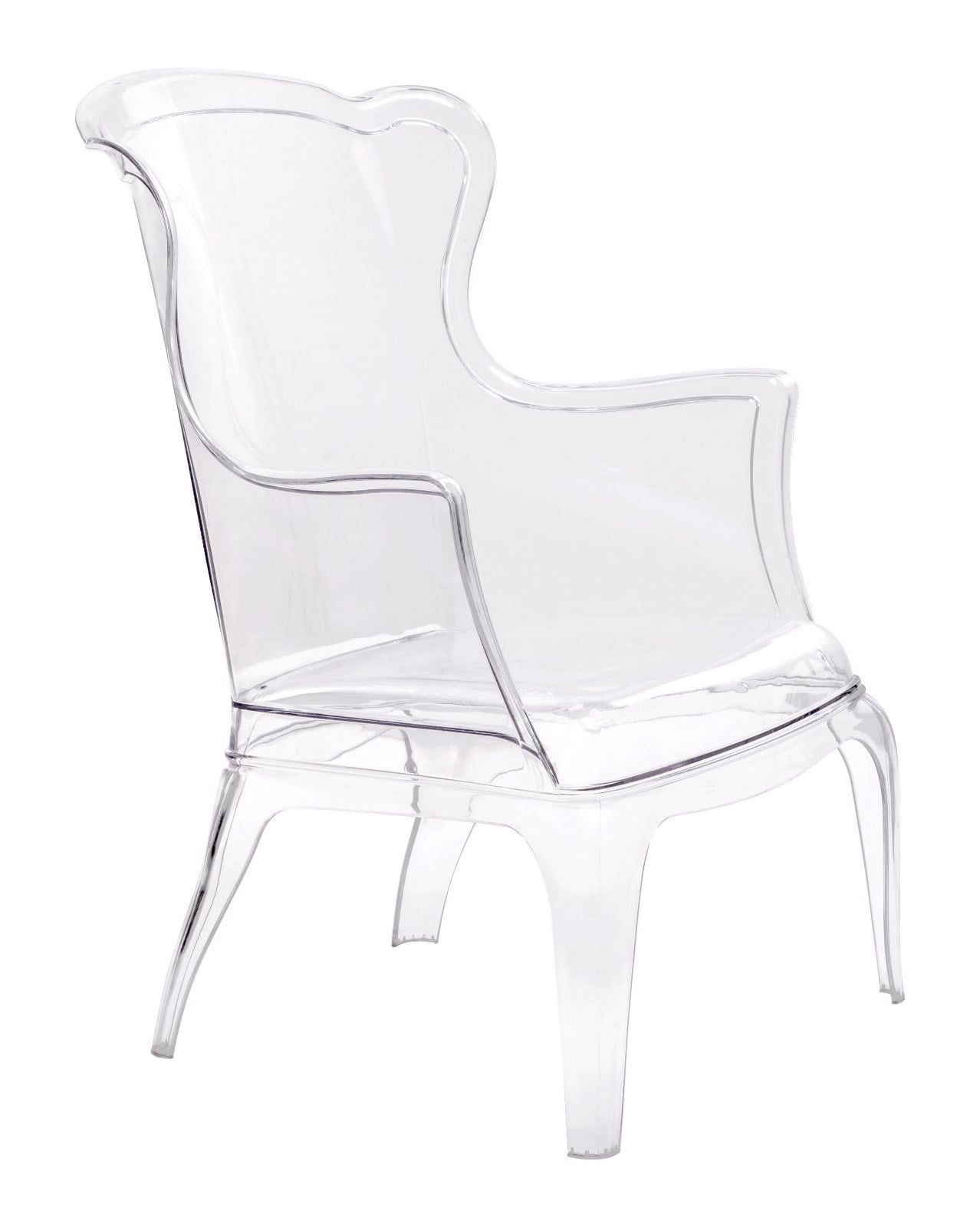 Modern Outdoor Chair, Clear Plastic