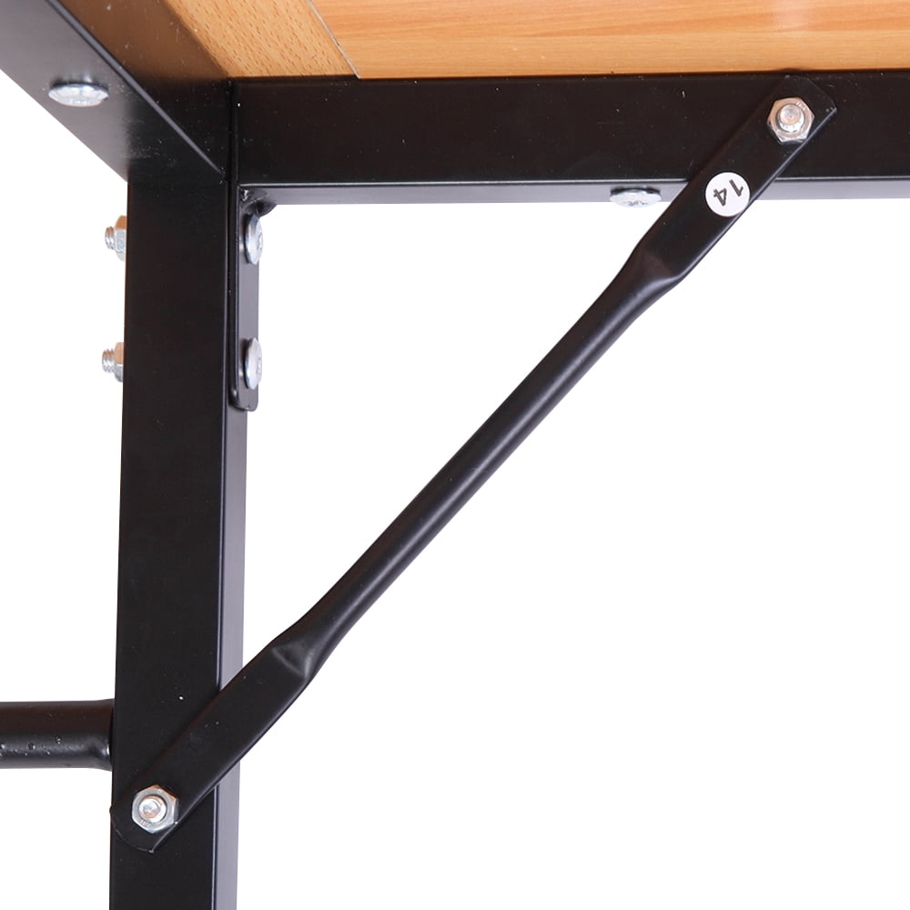 Ktaxon 66" Wood L-Shaped Computer Desk Corner Gaming Latop PC Table Study Office Workstation Wood Color