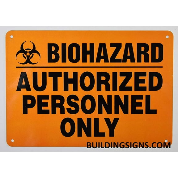 Caution Hazardous Material Sign (Reflective!!!,Aluminium, Orange Background, 7X10 inch) (ref-2201)