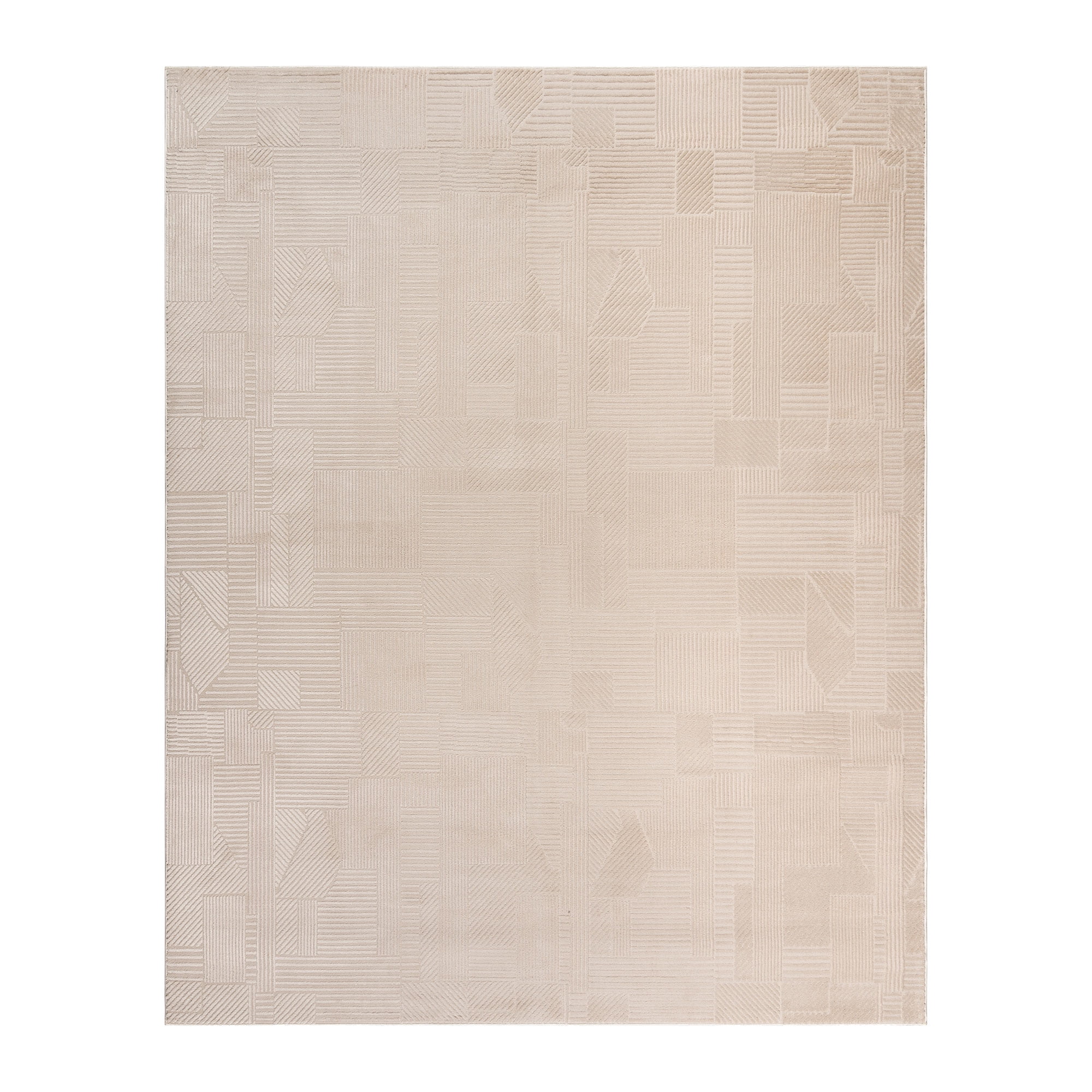 Arlo Dearra Modern Geometric Beige Area Rug, 9x13