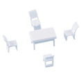 thumbnail image 4 of Escala 1/75 OO Sunnimix Miniatura Muebles de casa de muñecas Escritorio Silla modelo DIY, 4 of 7