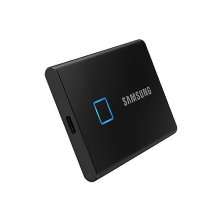 Samsung - T7 Touch 1TB External USB 3.2 Gen 2 Portable SSD with Hardware Encryption - Black