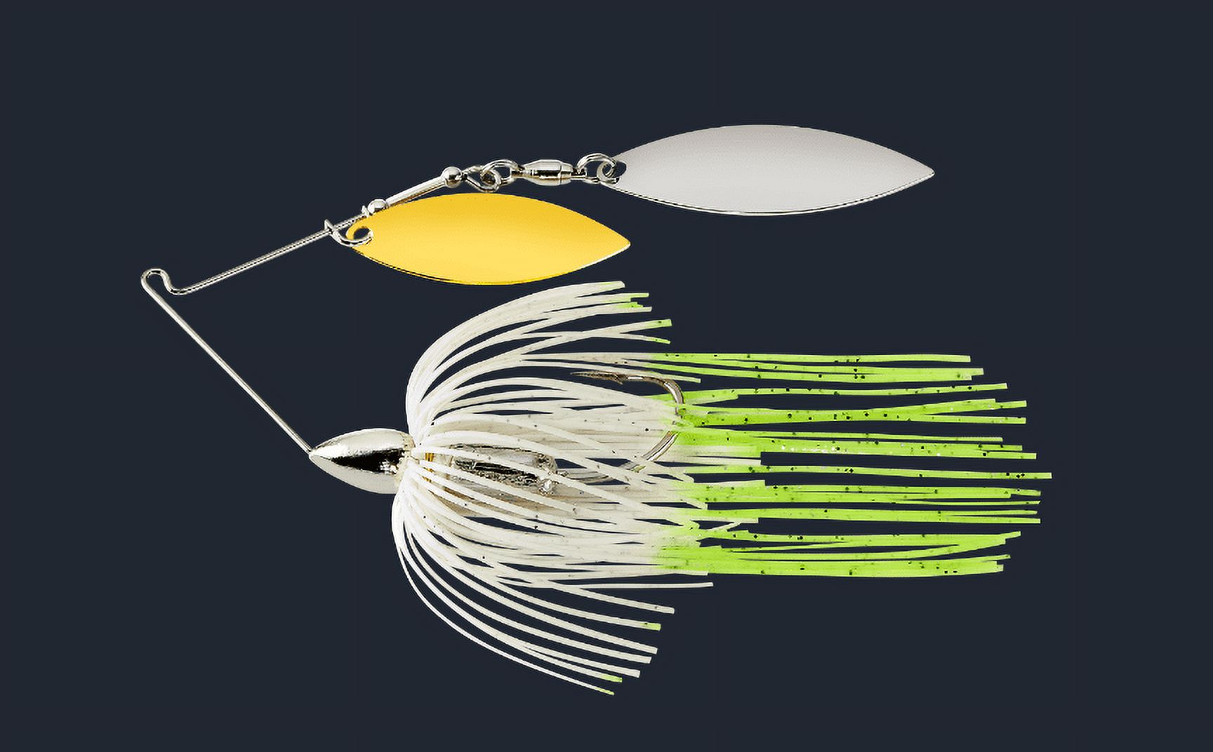 War Eagle Screaming Eagle Double Willow Spinnerbait, Hot White Shad, 1/2 oz.