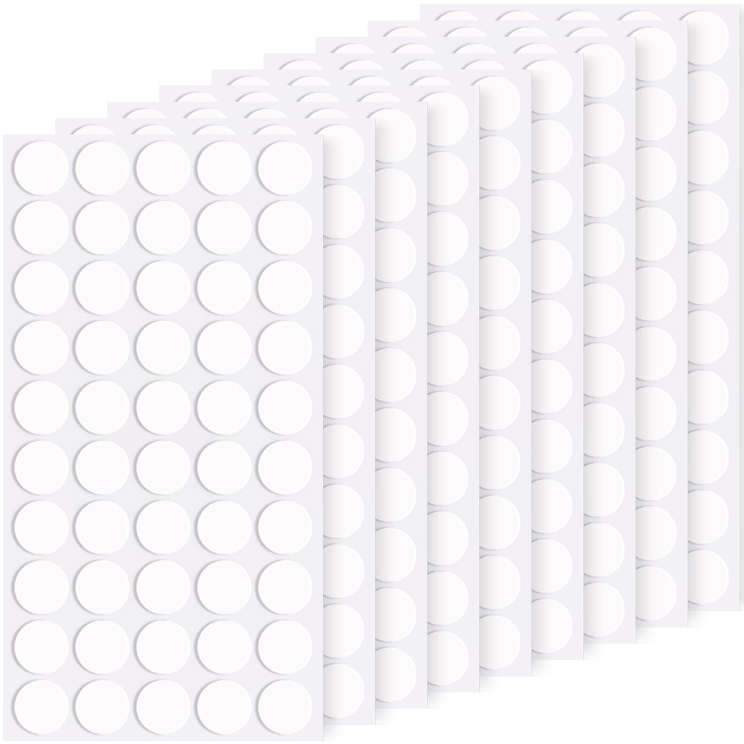 600Pcs Sticky Tack, 10mm/0.39” Removable Poster Putty, Double Sided  Removable Clear Adhesive Mounting Round Reusable Tacky Dots Transparent  Stickers Glue for Wall Hanging Pictures Posters 