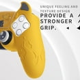 thumbnail image 5 of PlayVital Cute Demon Controller Silicone Case for ps5, Kawaii Controller Cover Gamepad Skin Protector for ps7 with Touch Pad Sticker & Thumb Grip Caps - Yellow, 5 of 9