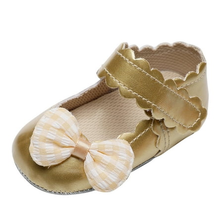 

NIUREDLTD Girls Single Shoes Ruffles Bowknot First Walkers Shoes Toddler Sandals Princess Shoes Size 11