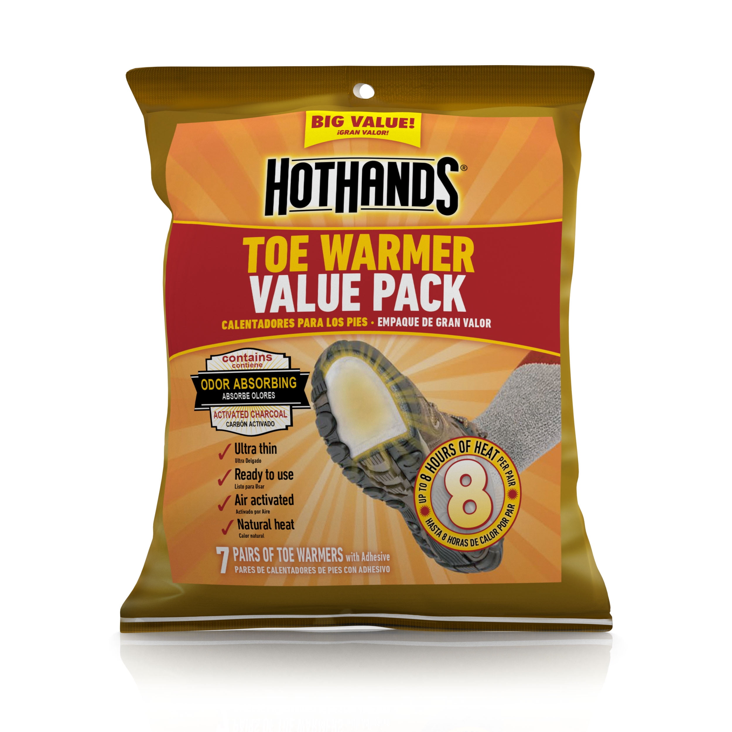 (6 pack) HotHands Toe Warmers, 7 Pair Pack