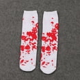 thumbnail image 4 of Bloody Knee Highs Socks Thigh High Socks Over the Knees Sock Long Tube Sock Halloween Cosplay Costume for Kids Hosiery, 4 of 9