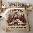 thumbnail image 2 of Erosebridal Vintage Tent Mountain Quilt Full, Brown Camping Full Bedspread Sets for Men and Women, 3pcs, 2 of 7
