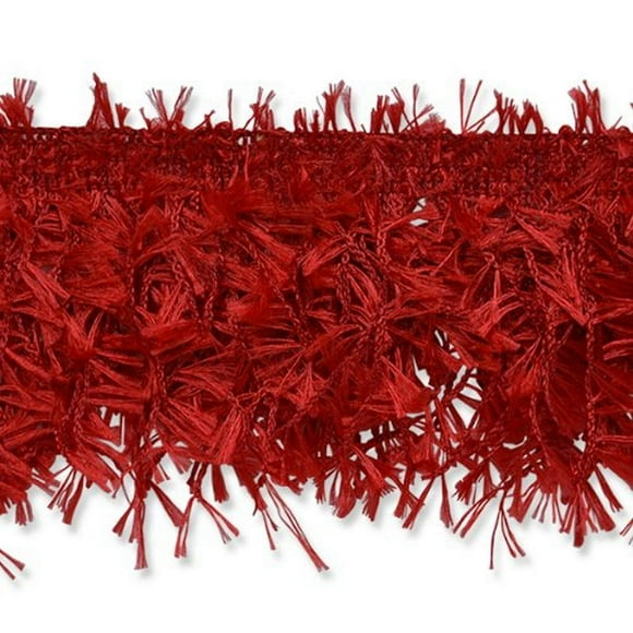 Expo International Jenny Hairy Gimp Fringe Trim | Red | (10 yard cut)