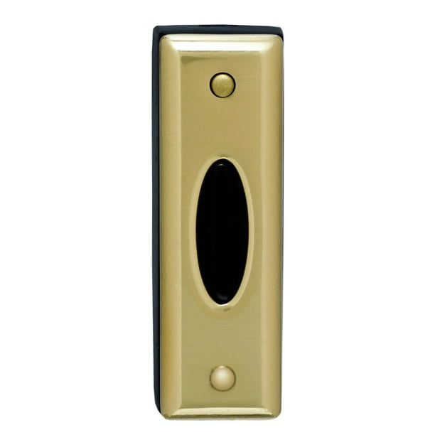 Carlon Compatible Wireless Button w/ Brass Finish Wireless Door Chime