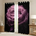 thumbnail image 2 of Castle Fairy Teens Adults Romantic Flower Rose Black Out Curtains,Chic Floral Blossoms Curtains Pack of 2 (42x63 Each),Bling Glitter Bedroom Curtains,Microfiber Bedroom Decor, 2 of 6