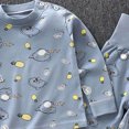 thumbnail image 4 of NOLDARES Boys Pajamas Set Kids Long Sleeve PJs Cotton Jammies(M293-Blue), 4 of 4