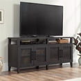 thumbnail image 4 of Pemberly Row Engineered Wood Entertainment Credenza in Raven Oak Finish, 4 of 16