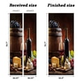 thumbnail image 2 of Self Adhesive Vinyl Refrigerator Wrap Set Red wine glass bottle composition cheese grape Door Mural Removable Fridge Sticker Peel and Stick&nbsp;Full Door Cover Decal Kitchen Bar Decor, 2 of 6